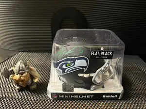 Jaxon Smith-Njigba Autographed Seahawks Flat Black Mini Helmet
