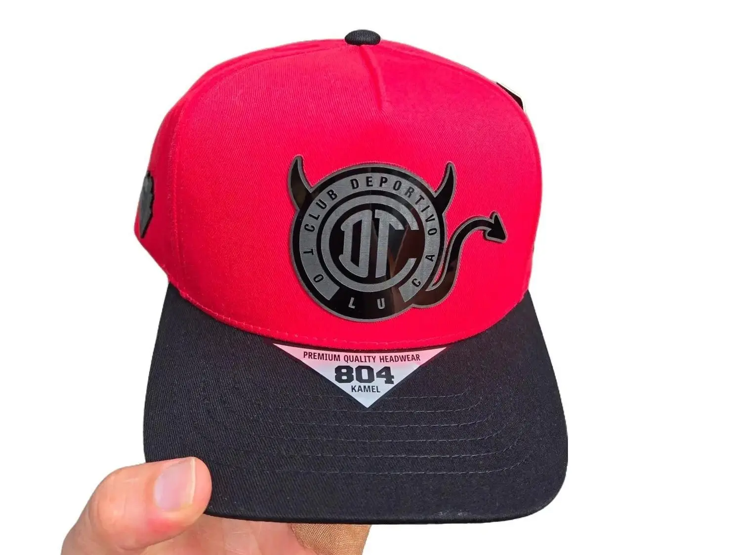 Toluca Novelty Hats, Red/Black Snapback with logo of Toluca, Gorra del Toluca de Novedad, Toluca Cap