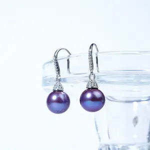 NYTK965 10-11mm Pearl Earring Fresh water pearl