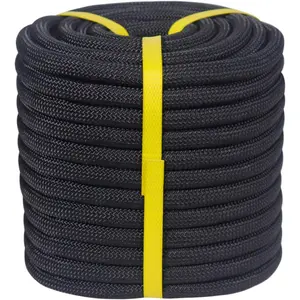 Braided Arborist Rope -/2 Inch x 200 Feet High Strength Climbing Rope for Tree Work, Swing,,(Black)