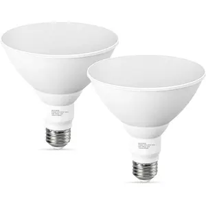 LED Flood Light Bulbs, PAR38 Outdoor Flood Light Bulb 5000K,13W 100W Equivalent, Daylight White LED Floodlight Dimmable, Waterproof for Porch Yard Garage, E26 Base, 15,000 Hrs, 2 Pack