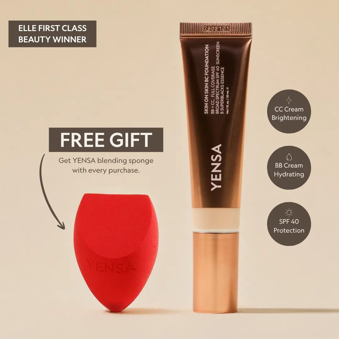Skin On Skin BB + CC Full Coverage Hyaluronic Foundation SPF 40