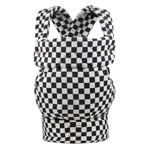 LUJIFO Ergonomic Checkerboard baby Carrier, Premium Cotton Linen, Newborn to Toddler