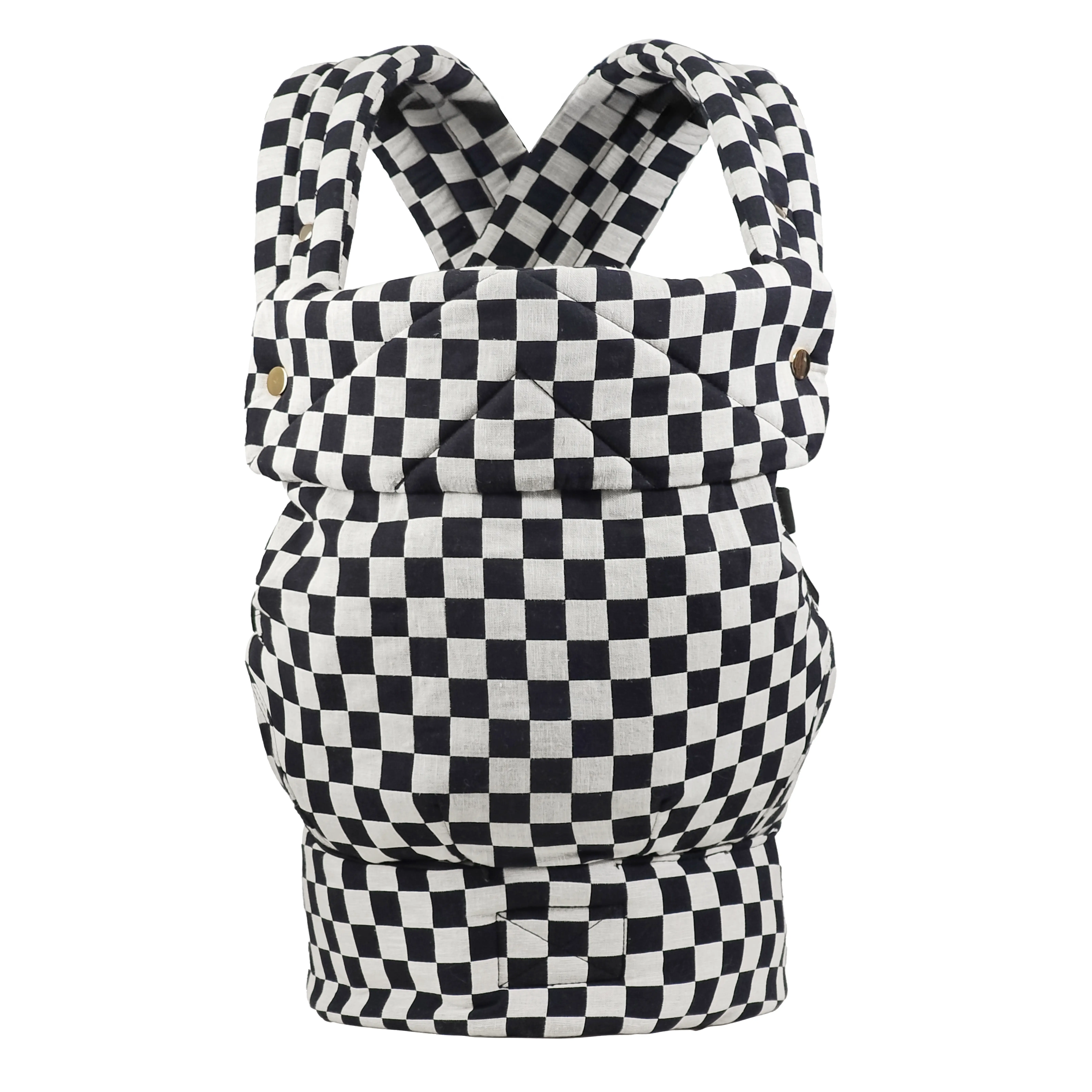 LUJIFO Ergonomic Checkerboard baby Carrier, Premium Cotton Linen, Newborn to Toddler