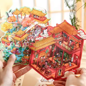 6 sheets/set, ancient style stickers, court theme, PVC material, scrapbook, card, hand ledger decoration, creative DIY material