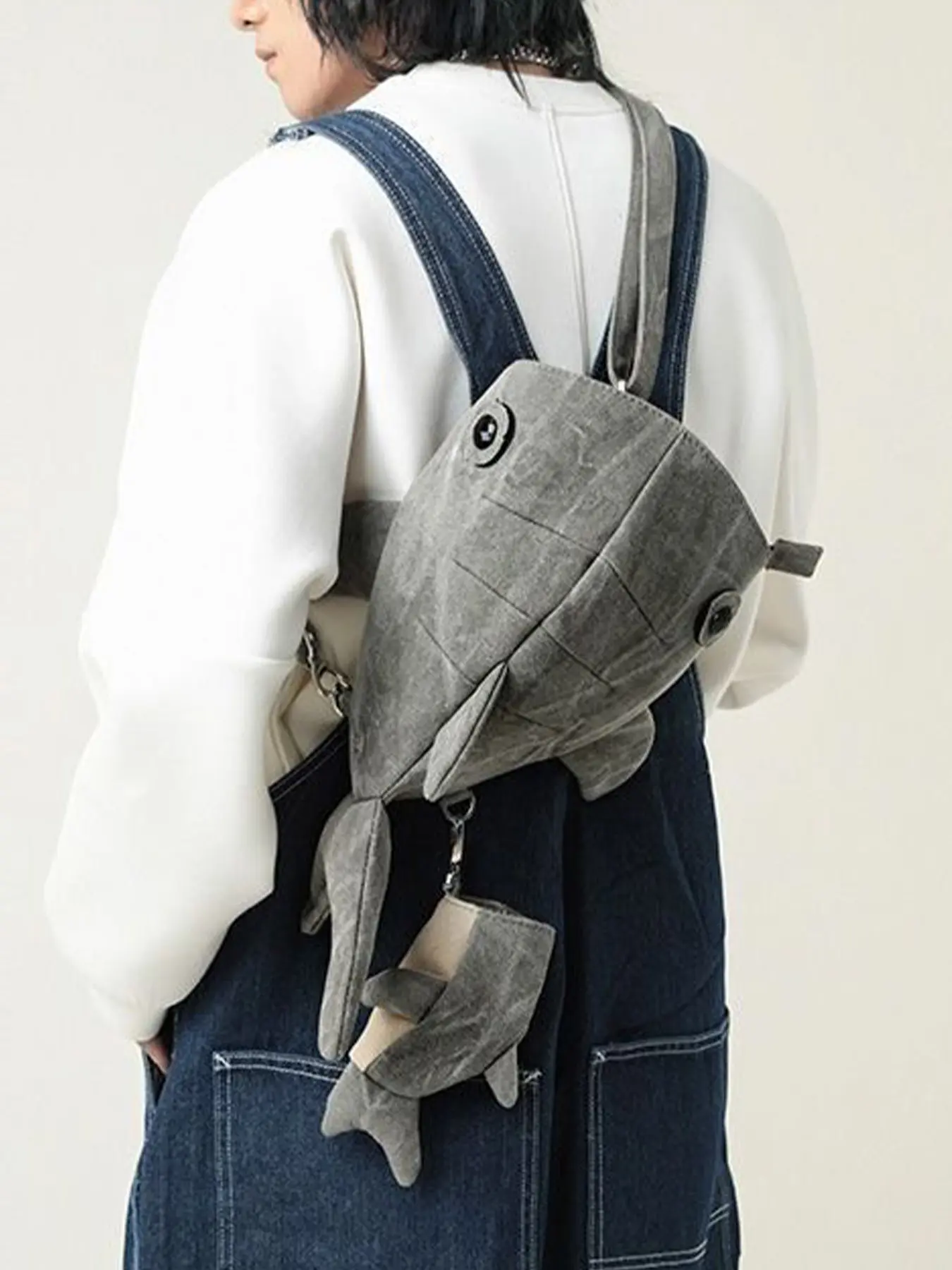 1pc Stylish minimalist casual solid-color design Cute shark-shaped zipper crossbody bag Features a delicate shark charm Trendy and versatile for daily commutes, shopping, or gifting Essential women's shoulder bag Cross Body Bags