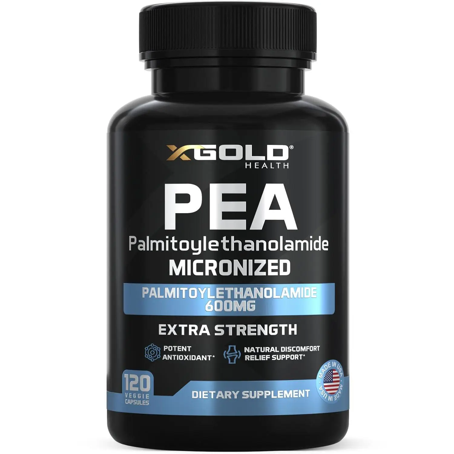 Palmitoylethanolamide PEA 600mg - Natural Pain Relief Supplement | 120 Capsules