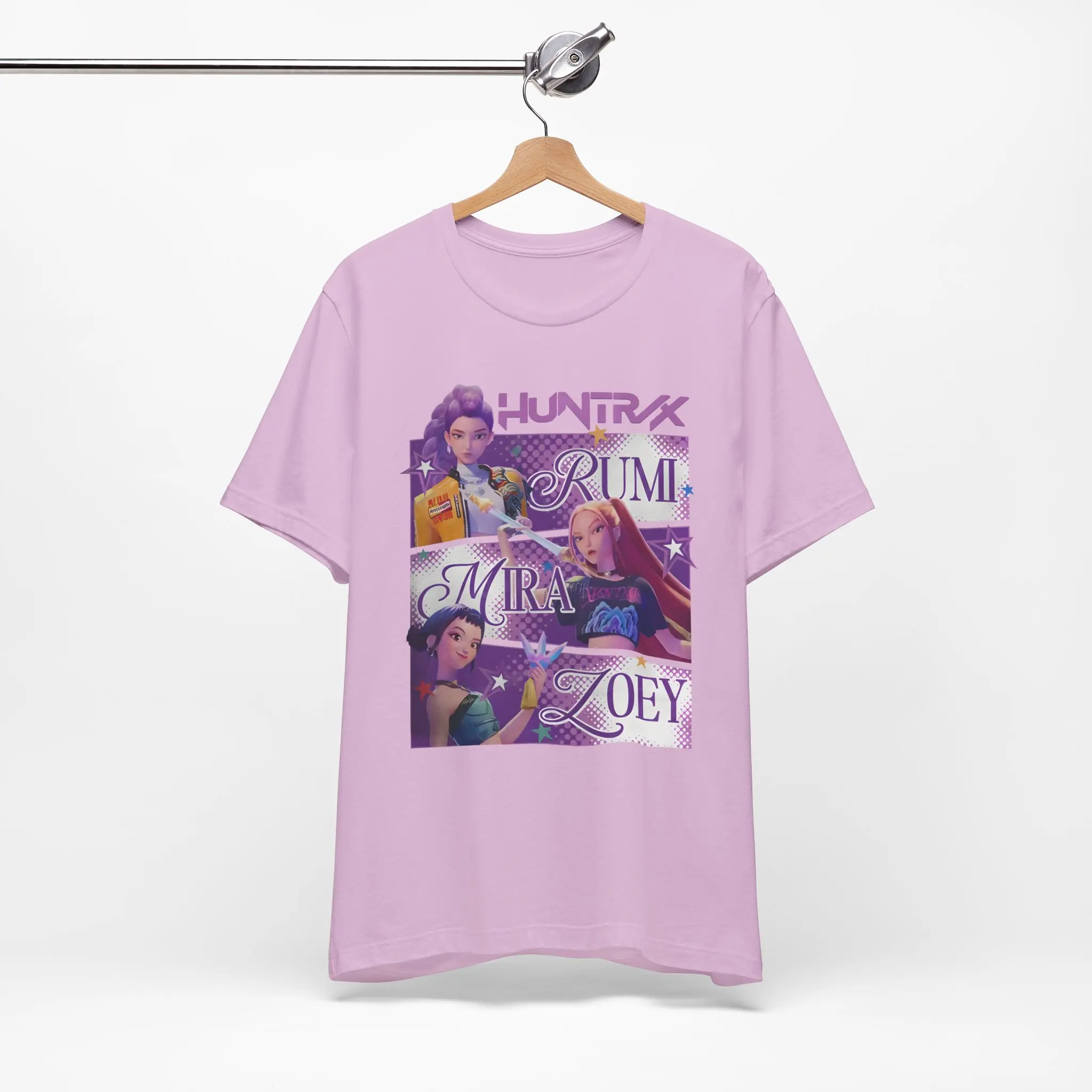 Huntrix Trio Unisex T-Shirt | KPOP Inspired Girl Group Graphic Tee | 3 Heroines Empowerment Shirt | Fierce Feminine Concert Outfit | Streetwear for Kids Teens Adults | Demon Hunters Inspired Apparel | 100% Cotton | Gift for Him Her Fans Top Womenswear
