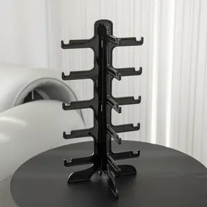 5 Pairs Plastic Eyeglass Frames Sunglasses Display Stand, Eye Glasses Showcase Holder for Optometry Store Counter, Durable Optical Accessories