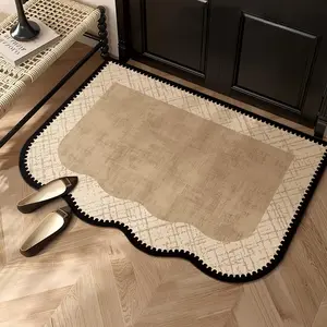 Nordic minimalist style; soft yet firm grip, non-slip, durable, and washable; suitable for entryway areas, kitchen doors, and more; combines cleaning and decorative functions.