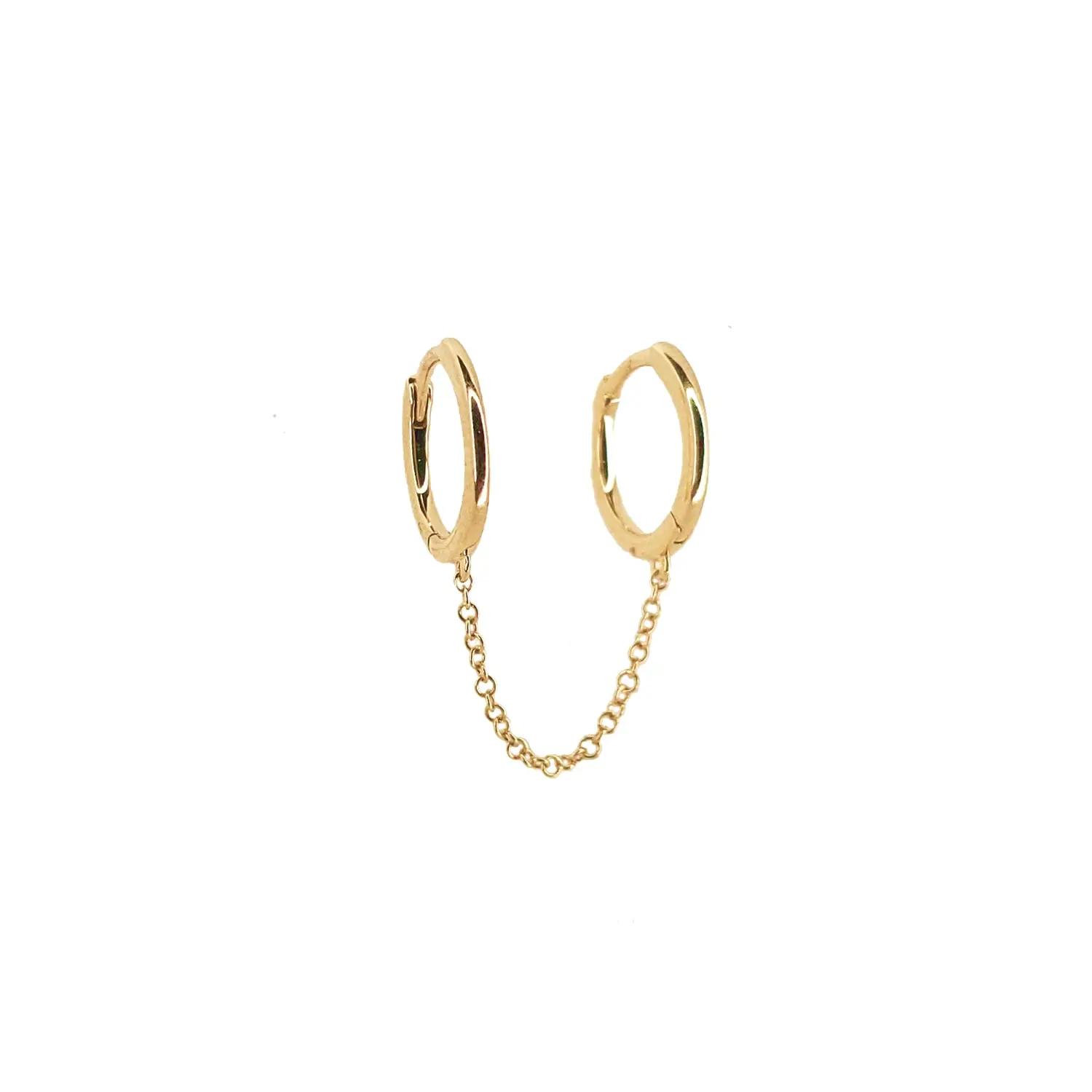 Gold Chained Hoops