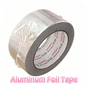 Premium Aluminum Foil Tape, 4.8 Cm X 25 M, Fiber Reinforced, High Temperature Resistance, Ideal for Wall, Pool, Roof, Duct Repair