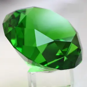 60mm K9  Green  Shaped Decorative Paperweight for  Decor, Wedding Centerpieces, Valentine's Day