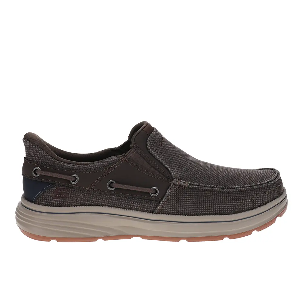 Skechers Mens Slip-Ins Troutt Rustic Slip On Sneakers Shoes Casual - Brown