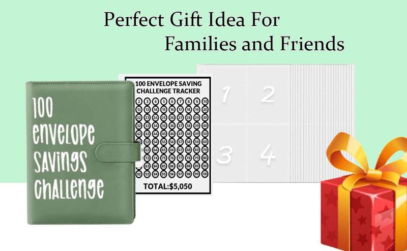 100 Envelopes Saving Challenge, Budget Binder, Saving Challenge Book, Saving Challenge Notebook, Money Organizer, Budget Planner Book for Budgeting,Birthday Gifts Income Tracker.budget organizer