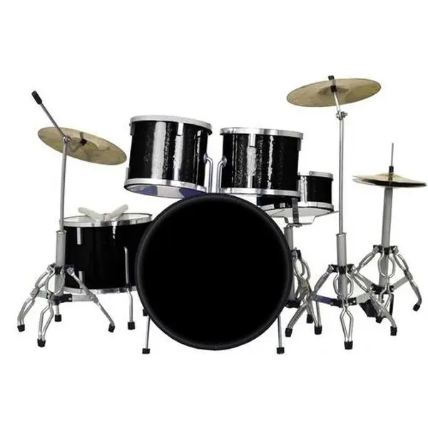 Classic 5-Piece Black Sparkle Finish 1:4 Scale Miniature Drum Set Replica  [COLLECTIBLES] figurine/statue, Collectible