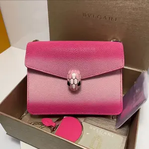 Pre-owned Bvlgari Serpenti Forever Small Gradient Pink Stingray Shoulder Bag (Limited Edition)