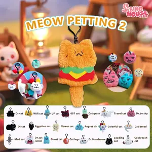 Cuddle Cats Club 2: Cute cat charm keychain Blind Box Plush Cute Cat Stuffed Animal Collectible Gift