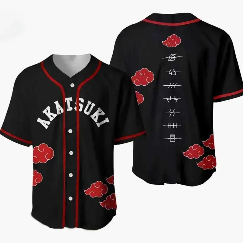 Personalized Akatsuki Anime Gift For Fan Baseball Jersey Shirt, Baseball Jersey Shirt, Outdoor Sports, Sport Shirt, Dynamic And Comfortable
