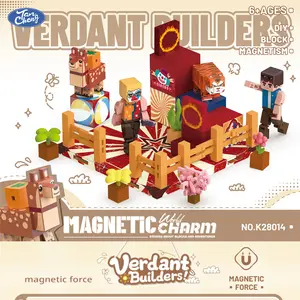 Magnetic Building Blocks My World Circus Set, Boys & Girls Toys, DIY Minecraft Model Kit, Educational Puzzle Game Toy