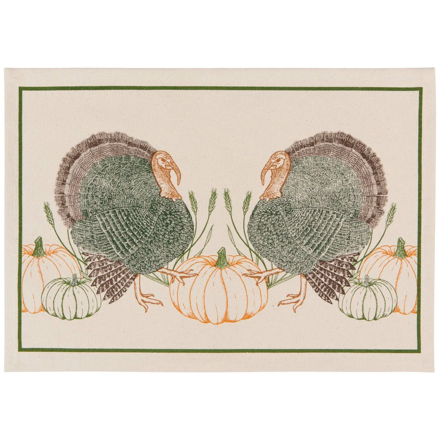 Classic Thanksgiving Cornucopia Printed Placemat, Decorative Tableware for Holiday Dining