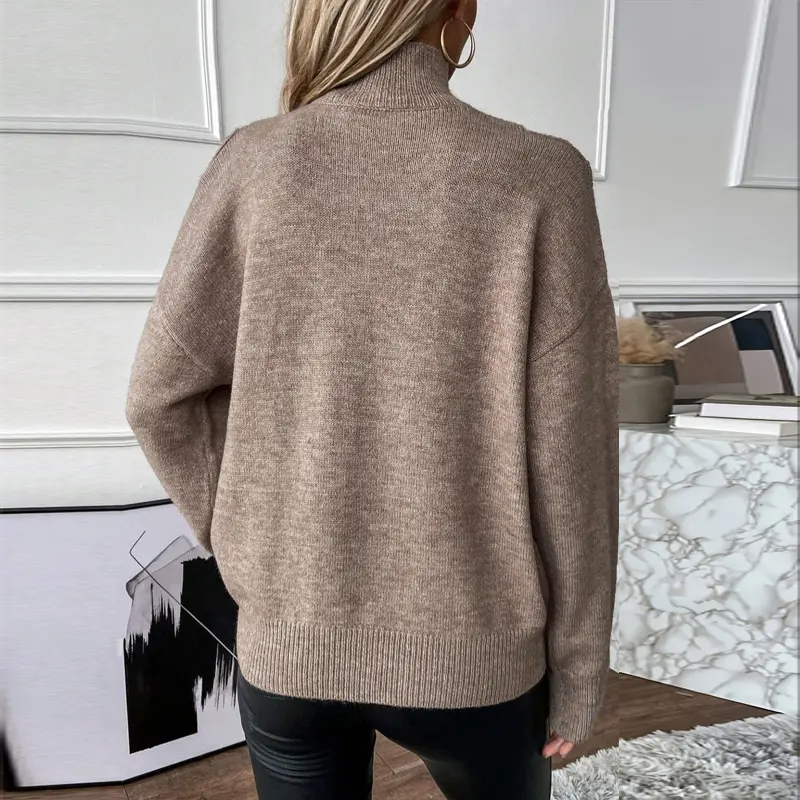 Women's Off Shoulder Sweater,Turtleneck Knit Top,Elegant Winter Sweater,Solid Color Pullover,Cold Shoulder Top # Fyp. # viral. # foryou # tiktokmademebuyit # makeup # foodtok # homegoods # trendingvideo. # obsessed. # economy