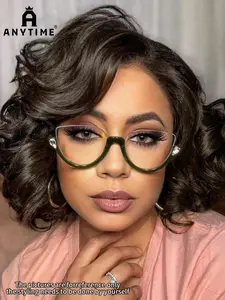 Anytime Wigs Women's Short Bob Wig, Natural-Looking Human Hair, 4x4 Lace Front, Side Swept Bangs, 180% Density, Casual Style for Daily Wear, Lace Front Bobs, Lace Frontal Wigs