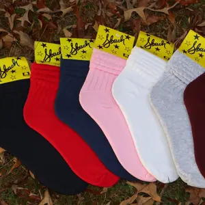 Cozy Ankle Slouch Socks Winter Cotton Plain Comfortable Womenswear