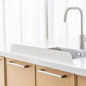 30 inch75cm premium kitchen sink silicone water splash guard size upgrade 30 and new package no suction cups ultra wide 30 made in korea ultra wide eco white
