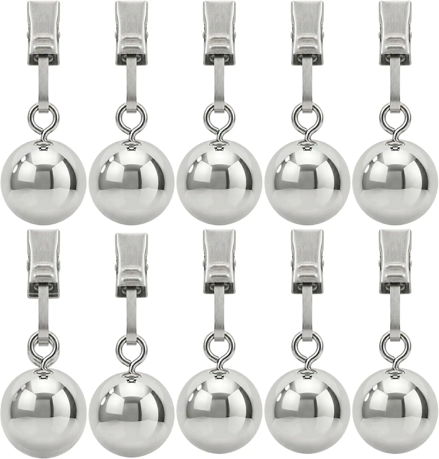 10 Pack Outdoor Curtain Weights, Flag Weights for Wind, Tablecloth Weights – Heavy Duty Patio Curtain Weights for Balcony, Gazebo, Garden Parties, Camping & Outdoor Decorations