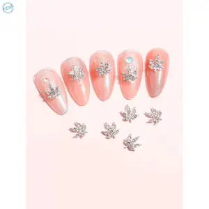 10Pcs Maple Leaf Shaped Nail Art Decoration Diy Nail Charms Nail Gems Nail Supplies Nails