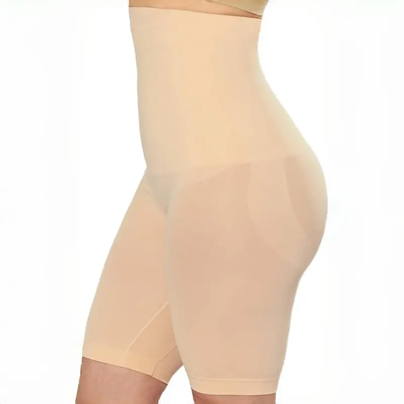 DHZ Women's Basic Seamless High-Waisted Compression Body Shaper Shorts - Abdominal Control, Thigh Slimming Underwear with Built-in Gusset