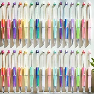 30/10pcs Gradient Color Silicone Beads for DIY Jewelry and Crafts, Versatile Bead Pen Production Set, Creative Stationery Accessories, DIY Mix Beads, DIY Beading Accessories, Bead Assortment