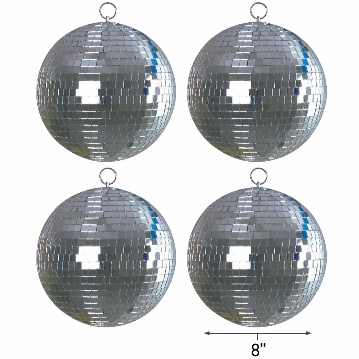 ProX MB-8 8" ABS Mirror Balls Four Pack