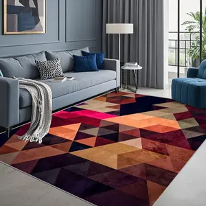 Geometric Pattern Non-slip Floor Mat, Decorative Area Rug, Stylish Home Decorative Rug, Modern Geometric Rug, Geometric Graphic Rug for Living Room, Bedroom and Study