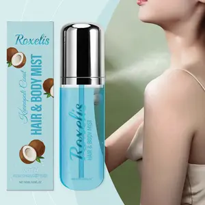 Roxelis Coconut Vanilla Body & Hair Mist Fragrance Spray - Coconut Vanilla Scent, Milky Fragrance, Lightweight Non-Sticky, Long-Lasting Freshness, Dual Use