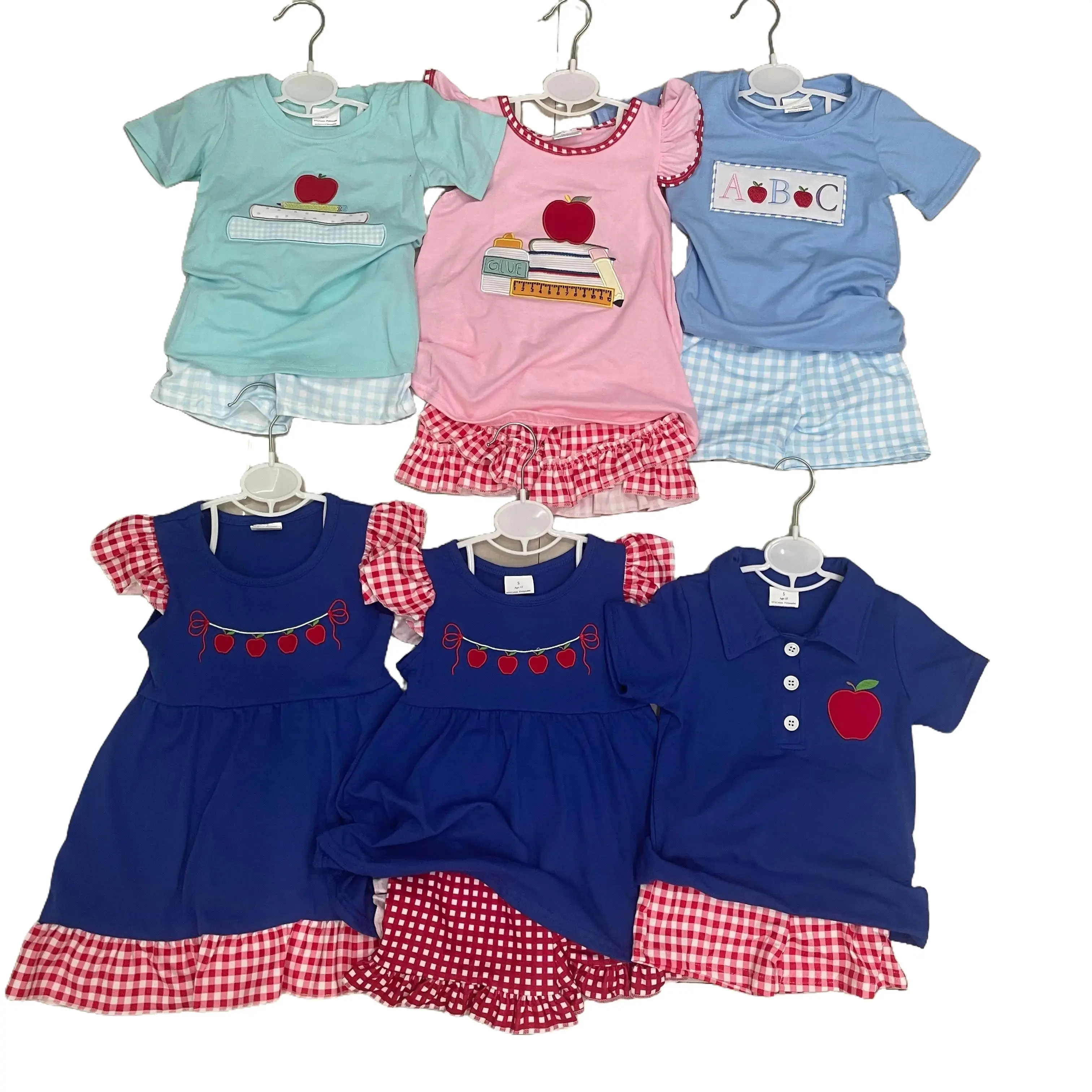 Girl Back To School Outfit Girl Apple Clothing Set