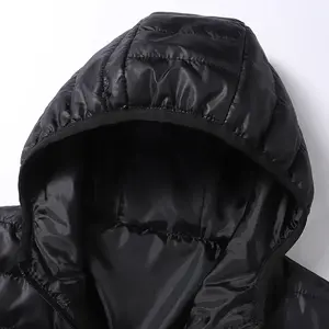 Men's Ultra-Lightweight Puffer Hooded Jacket – Fashionable Quilted Coat with Multiple Pockets, Ideal for Cold Weather – Perfect for Outdoor Activities and Everyday Wear casual woven fabric a goose