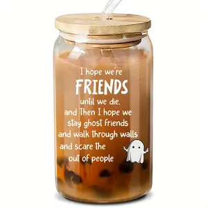 Friendship Gifts for Women, 16oz Water Glass Cup, Perfect for Birthdays & Holidays, Unique Gift Idea for Sisters & Best Friends