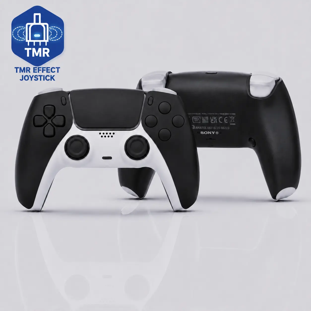 ZeroStick TMR Wireless Controller Compatible with PS5, TMR Drift Proof Replacement Controller with Mouse Click buttons and Triggers, 2 Back buttons