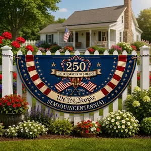 250th Anniversary Banner, Patriotic Fence, We The People Banner, 1776 2026 Banner, American Flag Porch Banner, Semiquincentennial Decor
