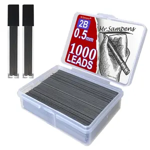 0.7mm/0.5mm 2B Automatic Pencil Lead, 1 Set Large Capacity Pencil Lead with Storage Box Set, School Painting Writing Automatic Pencil Lead for Indoor & Outdoor
