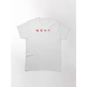 S3xy | Tesla Cars | Sexy | Model S, 3, X and Y | Red Print Classic T-Shirt