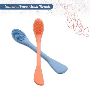 Silicone Face Mask Brush Applicator – Soft Facial Scrubber & Skincare Beauty Tool for Gentle Exfoliating, Mud, Clay, Charcoal Mask, Cream & Lotion Application, Reusable Spa Applicator