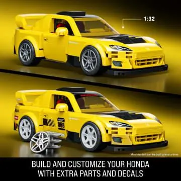 Mattel Brick Shop Hot Wheels '07 Honda S2000 Building Toy Kit