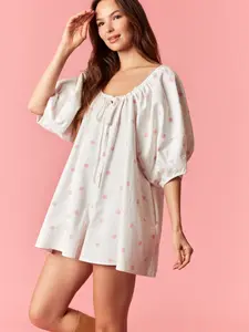 Polka Dot Printed Easy Fit Romper