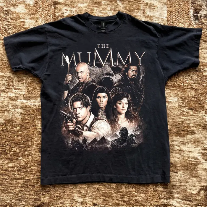 [ On Sale 55% ] The Mummy 1999 Vintage Shirt | Brendan Fraser Tee | Rick O'Connell Evelyn Movie Merchandise | Retro 90s Action Film T-Shirt