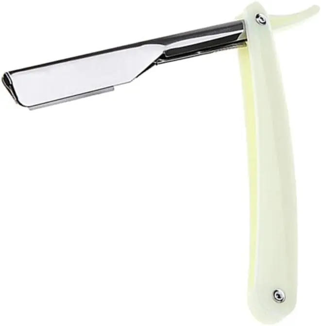 Sraigh Razor for Shaving Sainless Seel Manual Shave for Beard Sideburns Shor Hair and Fine Hair Porable Barber Razor for Home ravel and Salon Use 9.44X0.59X0.19