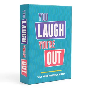 You Laugh You're Out [A Party Game with Hilarious Charades Family Card Games for Adults & Kids, 125 Prompt Cards Fun Card Games for Family Game Nights, Gatherings, & Parties Ages 14 +]