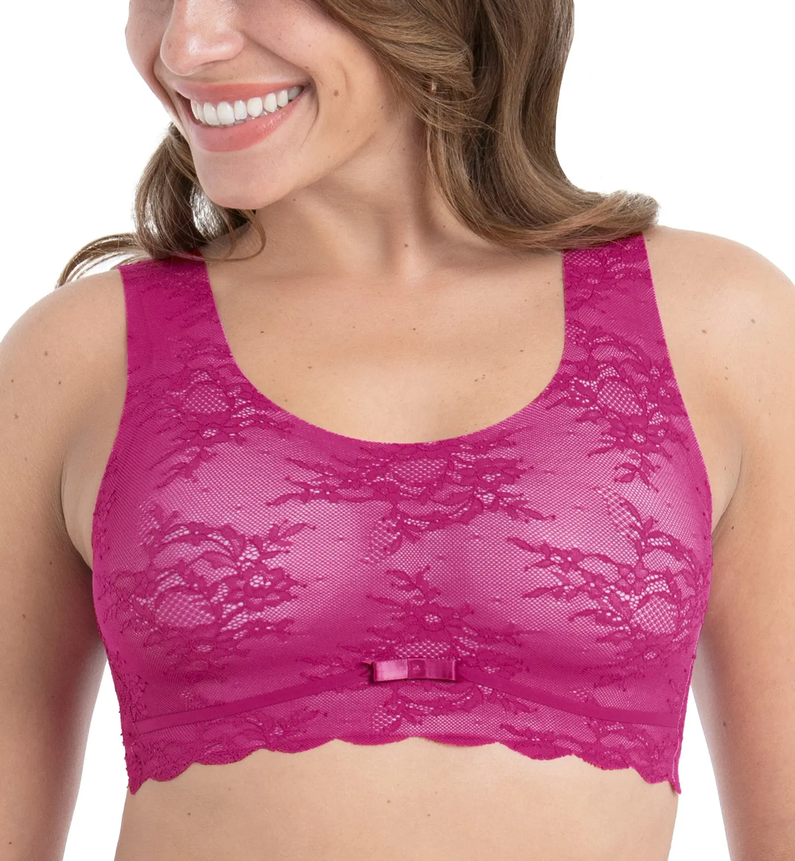 Anita Essentials Lace Lightly Padded Bralette (5400) - Candy Pink